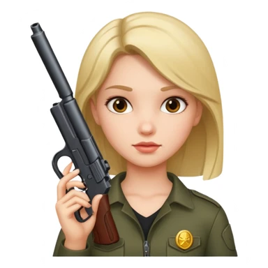 Girl with a gun  sticker