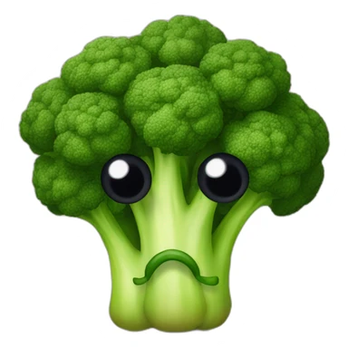 broccoli with eyes a nose and a mouth sticker