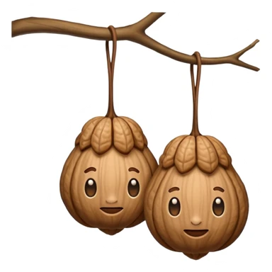 2 hangy wrinkly nuts sticker