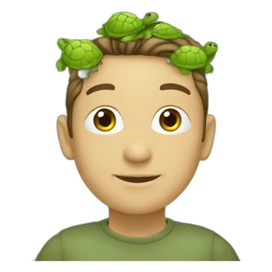 Personne qui promène une tortue sticker