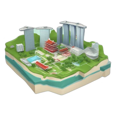 singapore in map sticker