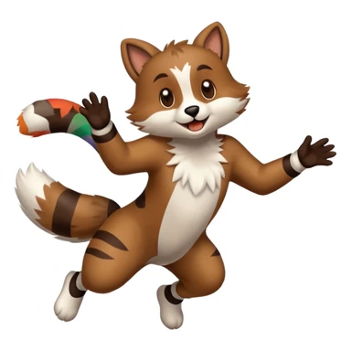 jumping animal sticker