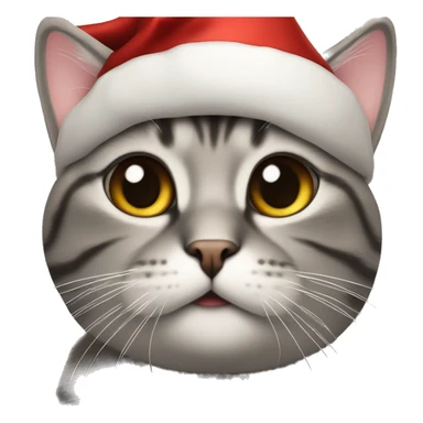 Katze mit Weihnachtsmütze sticker