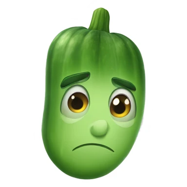 a super pissed off cucumber sticker