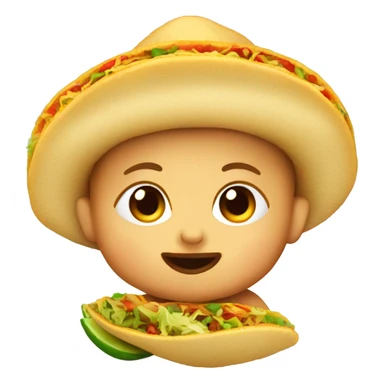 Baby with taco sticker
