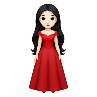 woman opera singer with long hair and dress sticker