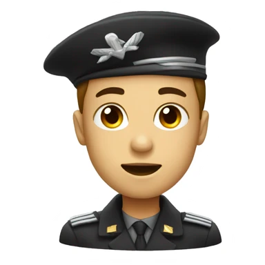 Salute emoji with dark colour sticker