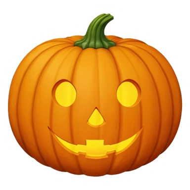 average orange pumpkin, no face, just the vegetable sticker