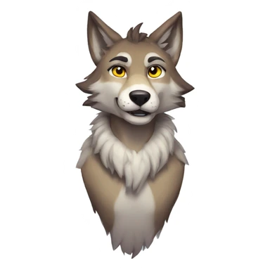 Anthro Wolf Sona sticker