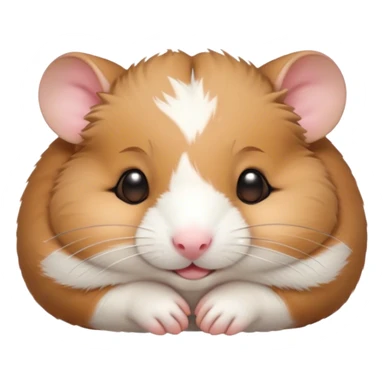 Meme-Worthy Cute Sleeping Brown and White Banded Hamster Portrait Emoji, Head resting peacefully with a contented smile, showcasing a delightfully compact build and a luxuriously soft banded fur of brown and white, eyes shut in a serene nap, Simplified yet hilariously adorable features, highly detailed, glowing with a soft, drowsy light, high shine, relaxed and utterly lovable, stylized with an air of playful laziness, bright and heartwarming, soft glowing outline, capturing the essence of a comically sleepy hamster, so meme-worthy it feels like it could instantly become the next viral sensation of adorable slumber! sticker