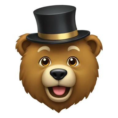 Bruin with a new years hat sticker