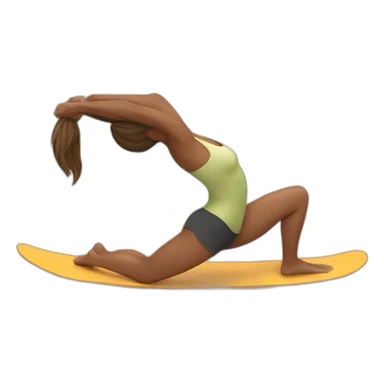 Yoga surfing woman sticker