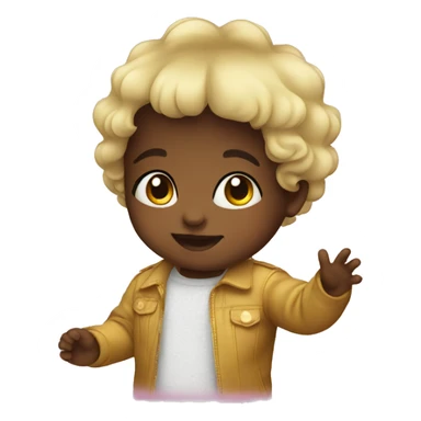 baby in disco sticker