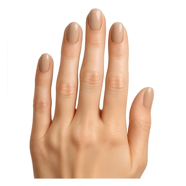 beautiful realistic female hand with five fingers and beige manicure, general style sticker