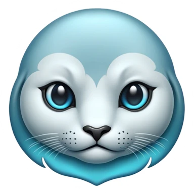 Cinematic Noble Seal Portrait Emoji, Poised and refined, with a sleek, streamlined body adorned in smooth, glossy hues and deep, soulful eyes, Simplified yet sharp and sophisticated features, highly detailed, glowing with a soft, aquatic glow, high shine, intelligent and graceful, stylized with an air of maritime elegance, focused and alert, soft glowing outline, capturing the essence of a watchful ocean guardian that feels as though it could glide out of the screen with effortless authority! sticker