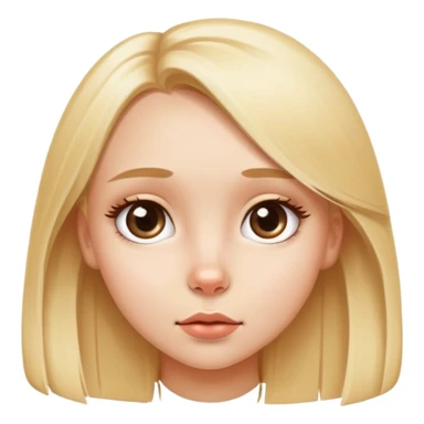 cute blonde girl making puppy dog eyes sticker