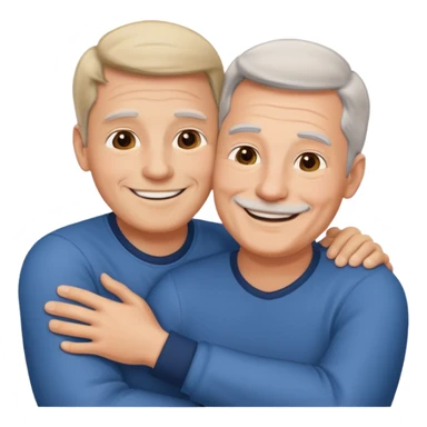 father-in-law and son-in-law hugging sticker