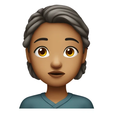 A sulking girl sticker