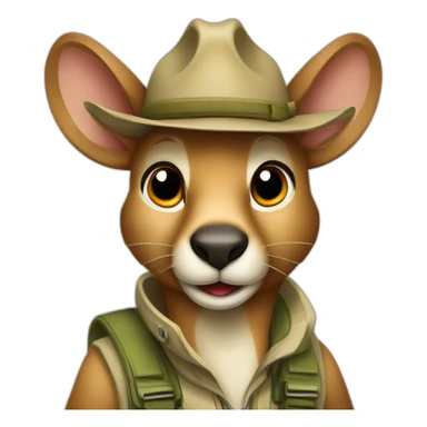 safari explorer kangaroo sticker