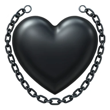 black heart with chains sticker