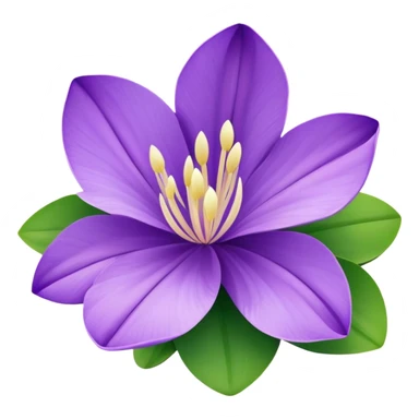 Purple water hyacinth flower  sticker