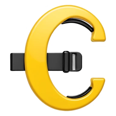 Yellow claw hair clip sticker