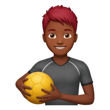 black man who play ball with red hair sticker