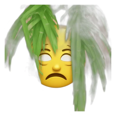 crying face covered with palms sticker