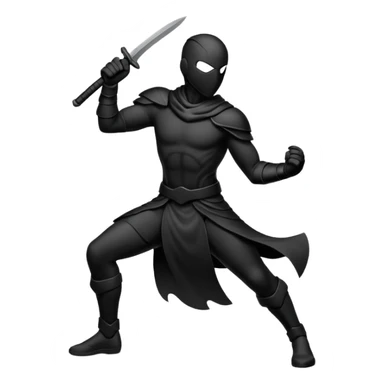 create a dnd style invisible_warrior_silhouette.png using 48x48 pixels size sticker
