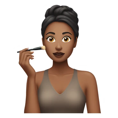 Lady using Makeup  sticker