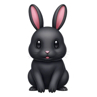Black bunny.  Wormate Io.  sticker
