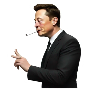 Elon musk smoking sticker
