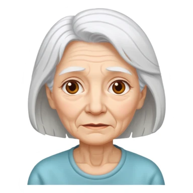 elderly woman white hair  sticker