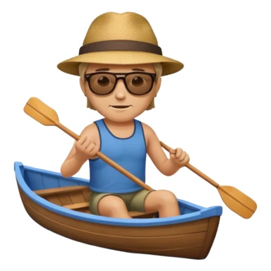 man rowing boat in Water Sports sticker