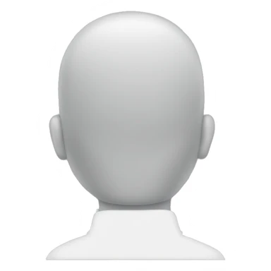 the back of a man's head sticker