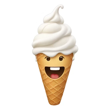 Happy with ice cream sticker