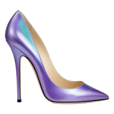 Jimmy choo purple iridescent high heel pumps sticker