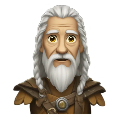 an old dnd human druid sticker