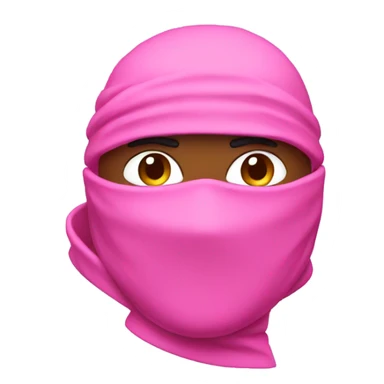 pink ninja emoji sticker