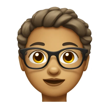 Cute female bear with glasses  sticker