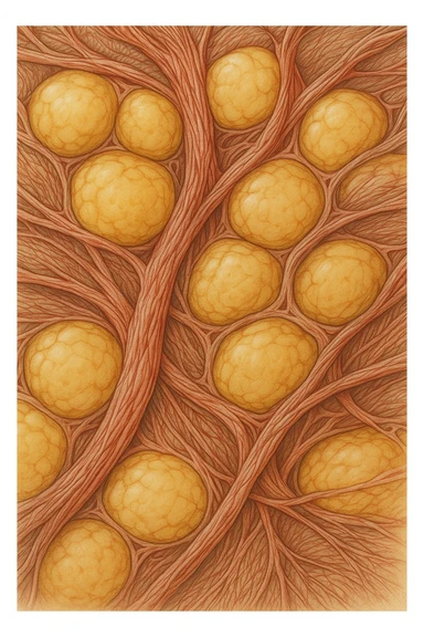 tessuto connettivo fibroso di cellulite sticker