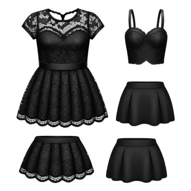 black Lace Clothing sticker