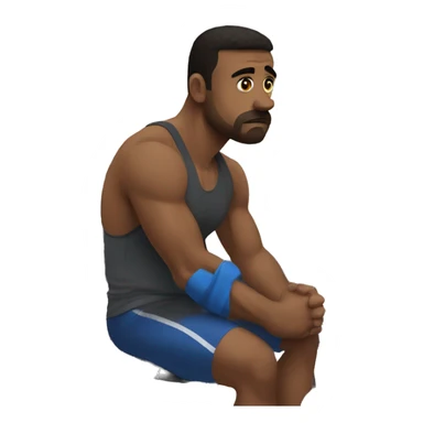 sad gym bro sticker