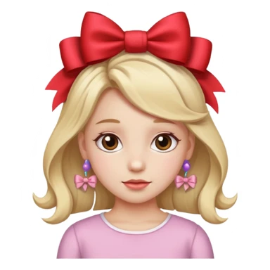 Девочка с бантиками. sticker