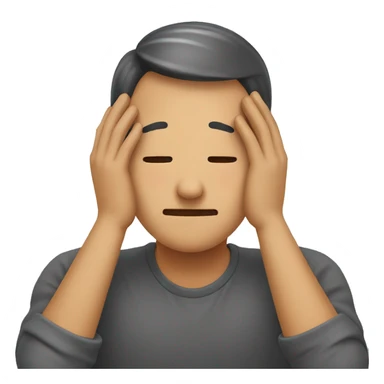 Emoji of a person who had their hands covering their ears sticker