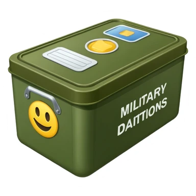 military daily dry rations green color sticker