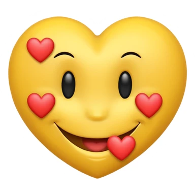 Smiley face with heart sticker