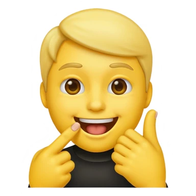 Emoji with finger over the mouth sticker