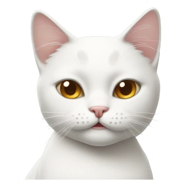 white cat smirking sticker