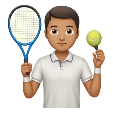 a man playing tenis with sport shirt sticker